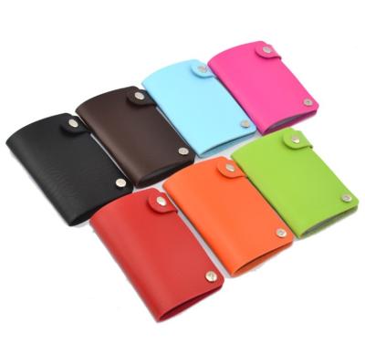 China Wholesale Credit Card Customized Multifunctional Card Case PU Leather Revolving Mini Card Bag for sale