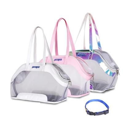 China Breathable Pet Supplies Transparent Portable Outing Bag Pet Backpack Pet Cat Bag New Dog Bag Breathable Shoulder Handbag for sale