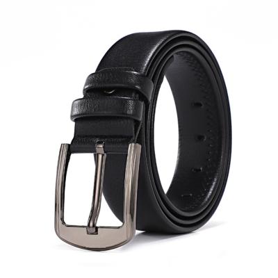 China High-end Lychee Belt New Men's Belt Cowhide Fashion Pattern Cowhide Pin Leather Casual Soft Trend Buckle Belt for sale