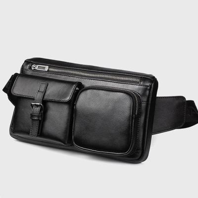 China Wholesale New Factory Style Men's Multi-pocket PU Multi-Pocket Messenger Bag Waist Bag High Quality Leather Chest Bag Water Proof Multifunctional Bag for sale