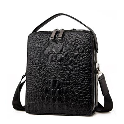 China High Quality Fashion Casual Bag Men's Crocodile Pattern Handbag Conjuncture Messenger Bag Multi-pocket Shoulder Bag for sale