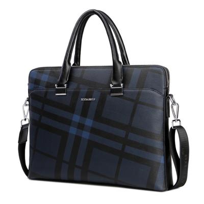 China High Quality Business Tote Men's Briefcase Fashion Plaid Tide Bag 14 Inch Laptop Bag Messenger Bag for sale