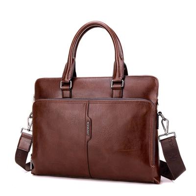 China High quality men's portable briefcase 14 inch large capacity business laptop bag fashion men's shoulder launched tide casual bag for sale