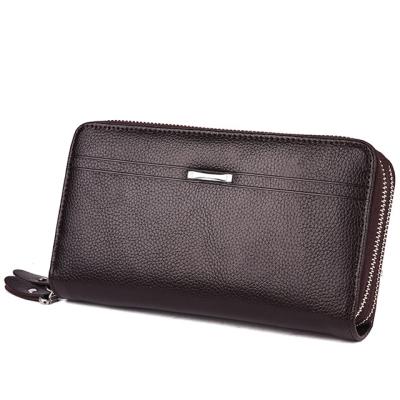 China High Quality Men's Double Zipper Clutch Bag Long Fashion Multi-Card Wallet Casual Cheap Men's Handbags Bag Handbags Bag for sale