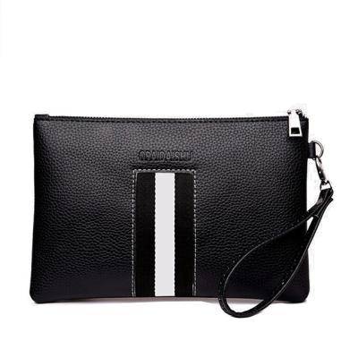 China Large Capacity Handy Cheap Handbag Casual Fashion Men's Clutch Bag Color Trend Envelope Bag Soft PU Leather for sale