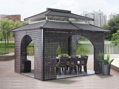 China China garden house outdoor pavilion with sofa garden rattan tents 1114 for sale