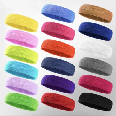 China New Design Sweat Absorbent Sweat Absorbing Head Band Fitness High Elastic Cotton Yoga Gym Four Seasons Fitness Sweat Absorbent Head Band for sale