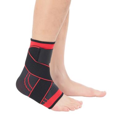 China High Quality Breathable Adjustable Double Braces Nylon Compression Elasticity Bandage Basketball Football Soccer Adjustable Elastic Ankle Braces for sale