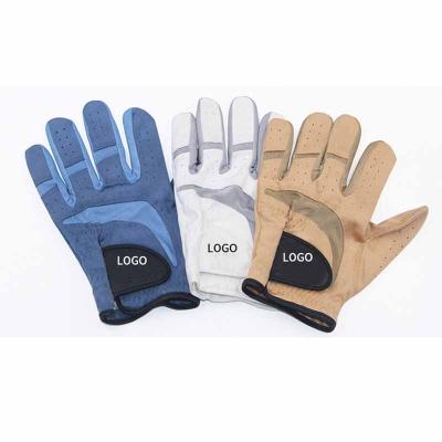 China All-leather All-leather Velcro Glove All-Sheepskin Men's Amazon Golf Gloves Non-slip Sports Sunscreen Men's Single Golf Glove for sale