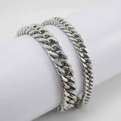 China Fashion Bangle Mens Jewelry Cuban Link Punk Stainless Steel Polishing Chain Bracelet Environmentally Friendly for sale