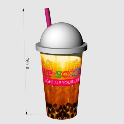 China Adverstising Advertising Milk Tea Cup Giant Inflatable Coffee Cup Model for sale