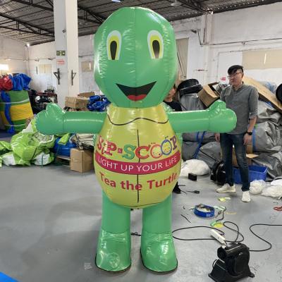 China Adverstising Inflatable Walking Turtle / Cartoon Mascot Outside Inflatable Turtle Cartoon Figure for sale