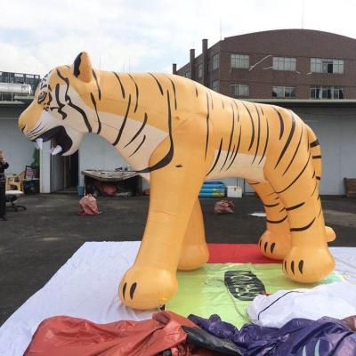 China Event giant inflatable tiger for advertising zoo party animal decoration/decoration with shine wild inflatable tiger for sale