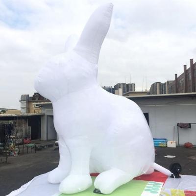 China Event Giant Inflatable White Rabbit/Cartoon Giant Cute Inflatable Rabbit For Outdoor Event for sale