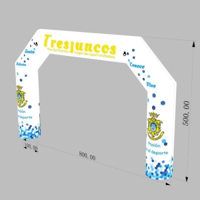 China Adverstising Customized Digital Printing Outdoor Inflatable Arch Entertainment Event Race Entrance Finish Line for sale