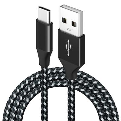 China Camera Amazon Accessories Nylon Braided Type C Cable Usb Tipo C Fast Usb Phone Charging Data Cable Custom Logo 1m 2m Usb C Cable 3m for sale