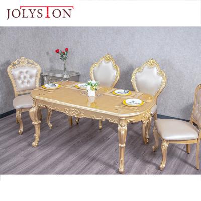 China (Other) French modern popular adjustable dining table and chair set for sale