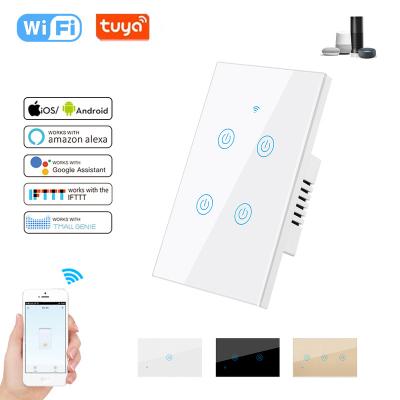 China SmartLife IOT Home Automation Smart Remote Control Switch Tuya Switch WiFi Wall Smart Lamp Switch With APP Voice Control for sale