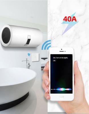 China Tuya 4400W 20A WiFi Voice Control Lamp Switch APP Timer Program Voice Control Google Home Alexa Home Automation Water Heater Smart Switch for sale