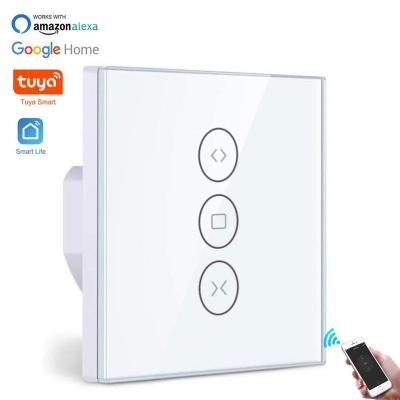 China Hot Sale Tuya Life Smart Voice Control Intelligent Lamp Switch Home Automation Zigbee 3.0 Curtain Touch Switch Tempered Glass Home Automation Zigbee 3.0 for sale