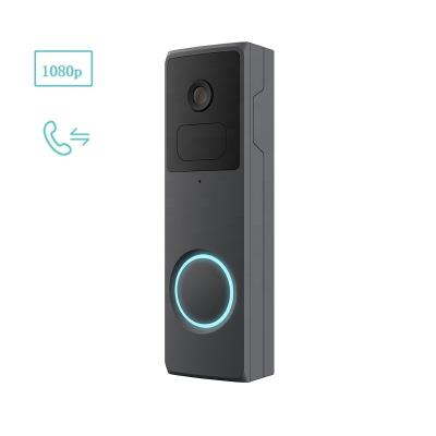 China Wireless Doorbell Camera H.264 1080P 2.8mm PIR Motion Detection AI Lens 5000mAh Intelligent Visual PIR Motion Detection Built-in Battery for sale