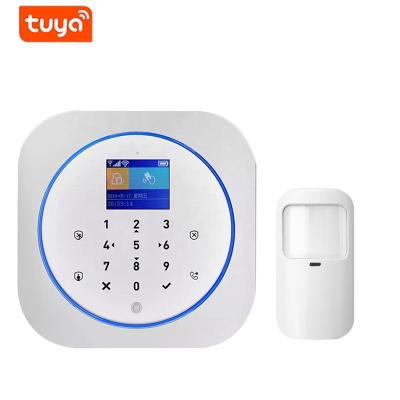 China Tuya WiFi GSM Home Indoor Alarm System with Motion Detector 11 Language Support Smart Alarm System for sale