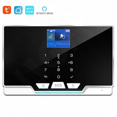 China Tuya GSM Alarm System Easy Network Security 4G/WiFi Network Security Tuya Wholesale Price Multiple Installation Language Support Burglar Intruder Alarm System for sale