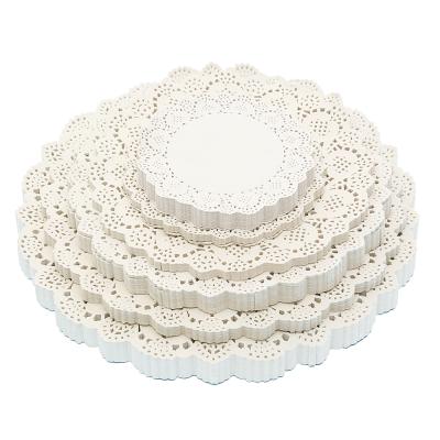 China Stocked 4 6 8 10 12 Inch Paper Carriages Lace Up Wedding 200pcs- Round Desert Cup Table Decoration for sale