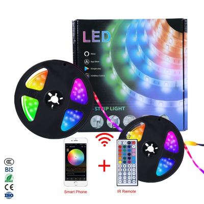 China LANDSCAPE Nayun Wholesale Wifi Flex 12V 5M Outdoor 2835 5050 SMD RGB Waterproof Neon Luces led Smart Led Strip for sale