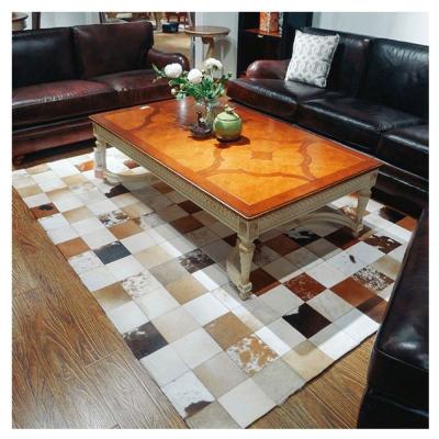 China high quality washable cowhide patchwork blanket for living room 3d carpet digitalized carpet blankets custom rug for sale