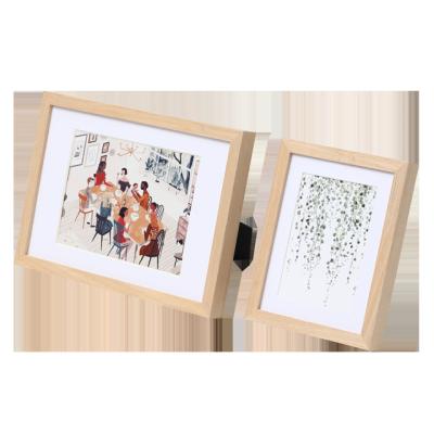 China High Quality Eco-friendly Home Decoration Photo Frame Wall Art Oak Wooden Photo Frame for sale