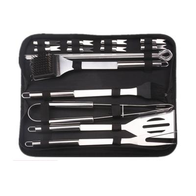 China Easily Cleaned Household Stainless Steel BBQ Grill Tools Combination Set With Oxford Bag for sale