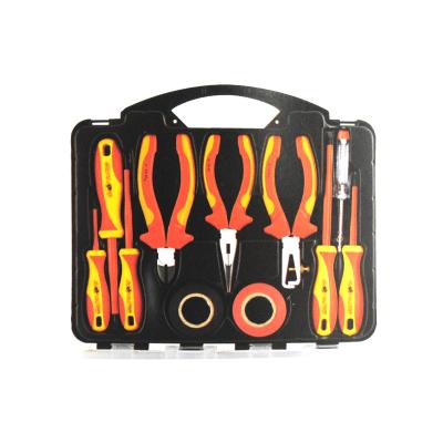 China Cushion-grip handles for greater torque and comfort; 11pcs Professional DIY Tools Tool Bag VDE Insulated Tool Kit for sale