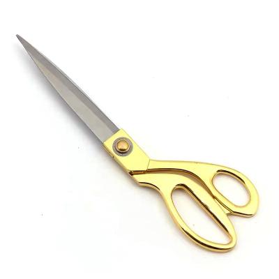 China Zinc Alloy Sharp Blades Handle Stainless Steel Cut Edge Tailor Cloth Scissors for sale