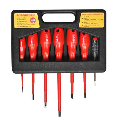 China 7pcs Tip Customized Logo VDE Insulated Polished Screwdriver Set for sale