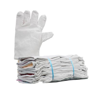 China Anti-Impact Manufacturer Wholesales White 100 % Cotton Canvas Labor protection Work Gloves for sale