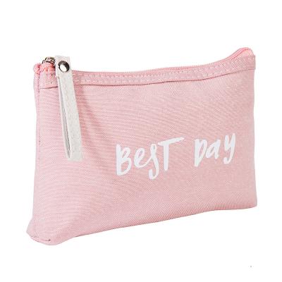 China Women Waterproof Cotton And Bag Travel Makeup Pouch Canvas Cosmetic Letter Bags Cosmetic Case Set for sale