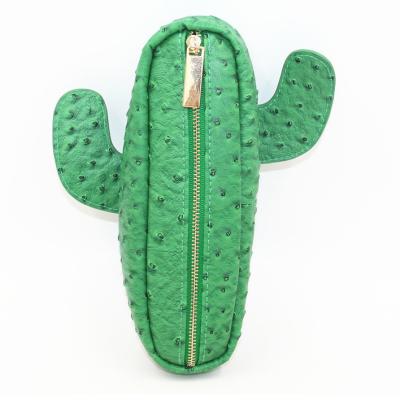 China Lady Cute Cartoon Cactus Women Coin Purse Zippers PU Mini Key Storage Pouch Girls Small Wallet Leather Purse for sale