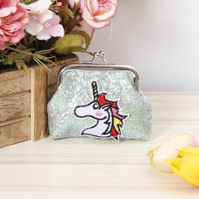 China Lady Cute Cartoon Unicorn Flamingo Women Coin Purse Small Zipper Sequins Bags Mini Key Storage Pouch Girls Wallet Purse for sale