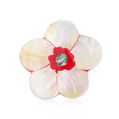 China Fashion natural flower maple brooch women's fashion personality shell brooches combine brooches soft clothing accessories for sale