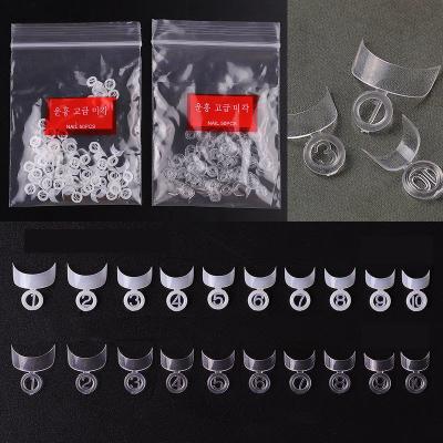 China False Nail Tips 500pcs Transparent False Nails French Plastic Style Artificial Fake Nails Extension Tips for sale