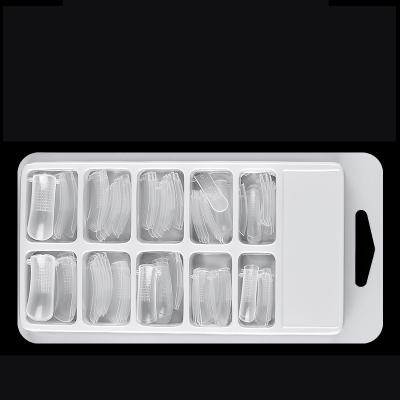 China With 100 Scale PCS Clear Building Extension Dual Forms Nail Mold Tip For Poly Nail Extension Gel Kit for sale