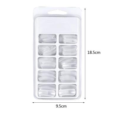 China With Scale 100 PCS Nail Builder Extension Forms With Scale Full Cover Clear Acrylic Fake Nail Mold Tips for sale