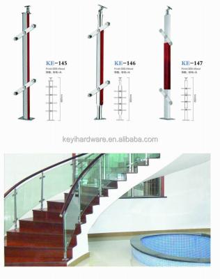 China stair stainless steel baluster, movable badminton handrail post, wooden stairs baluster design KE-139~147 for sale