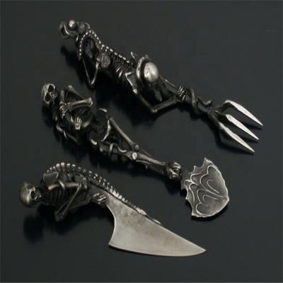 China Viable Halloween Gift Skeleton Cutlery Sets Standalone Halloween Cutlery Sets for sale