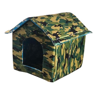 China Stored Foldable Dogs Pet House Kennel Cathouse Pet Kennel Villa Outdoor Waterproof Pet House Tent for sale