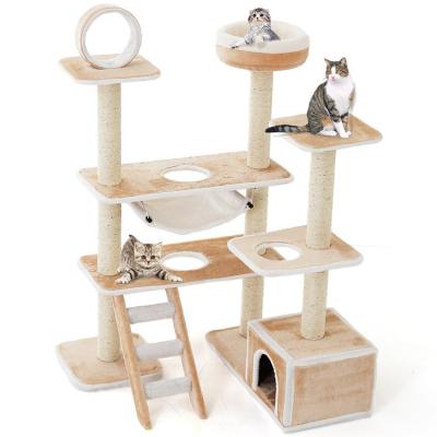 China Other Pet Toys Large Multi-Layer Luxury Cat Scratching Board Jumping Platform Cat Scratcher Tree Climbing View for sale