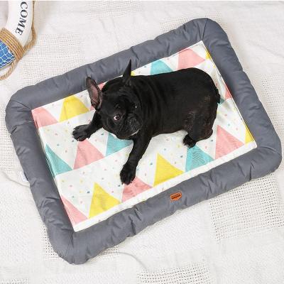 China Cat Silk Nest Bed Ice Pet Stored Breathable Protection Pet Bed Available Four Seasons Summer Pet Bed for sale