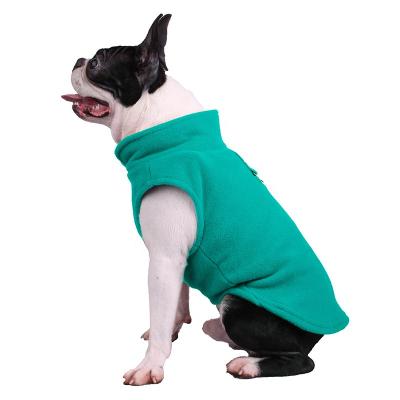 China Stocked Pet Clothes Dog Clothes Solid Color Fleece Thickened Dog Clothes Pet Accessories Winter for sale