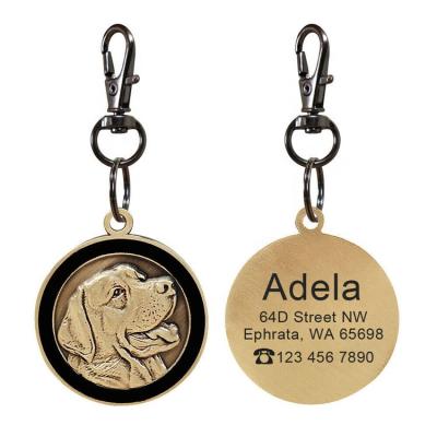 China Other Customized New Pet Tag Brass Making Factory Ornament Dog Tag Anti-lost Dog Collar Stainless Dog Tag for sale